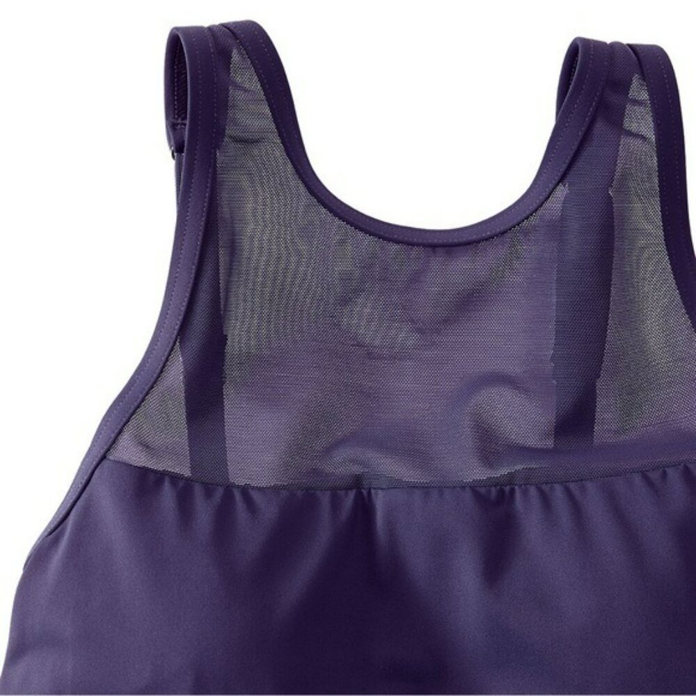 Lands' End Purple Tankini Top with Black Swim Skirt - Picture 5 of 6